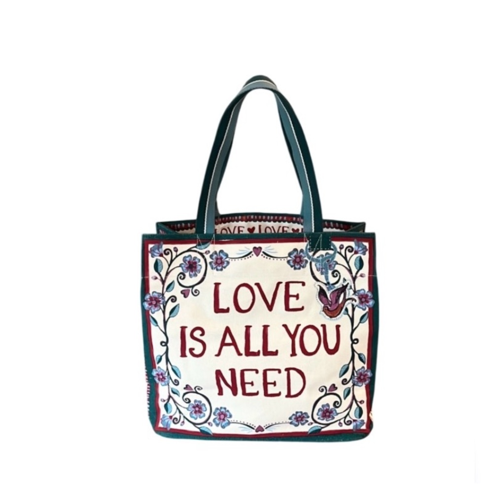NEW BRIGHTON BELLA TILE LOVE XL CANVAS DOUBLE HANDLE LIMITED EDITION TOTE BAG